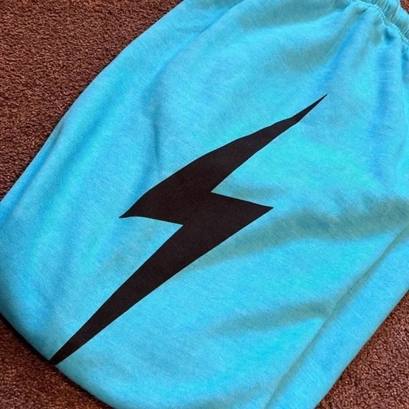 NWT Aviator Nation Bolt Sweatpants in Blue - Picture 3 of 4